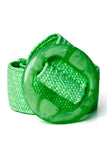 Unisex Versatile Solid Color Resin Buckle Elastic Woven Wide Belt
